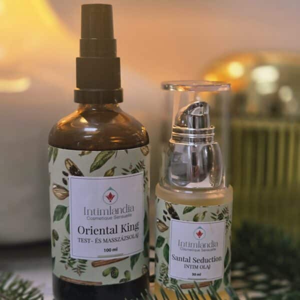"Santal Páros"- A fűszeres intimitás mestercsomagja - intim olaj és masszázsolaj