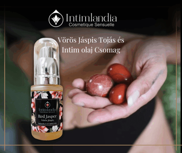 Vörös Jáspis Tojás + intim női olaj