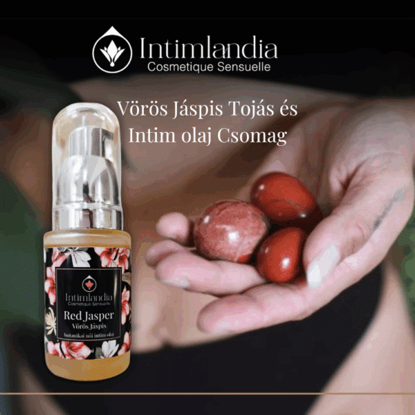 Vörös Jáspis Tojás + intim női olaj